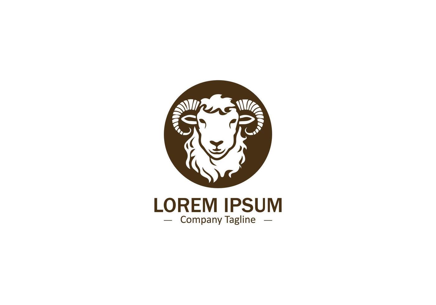 Simple Abstract Sheep Icon for Modern Pet and Logo Designs vector