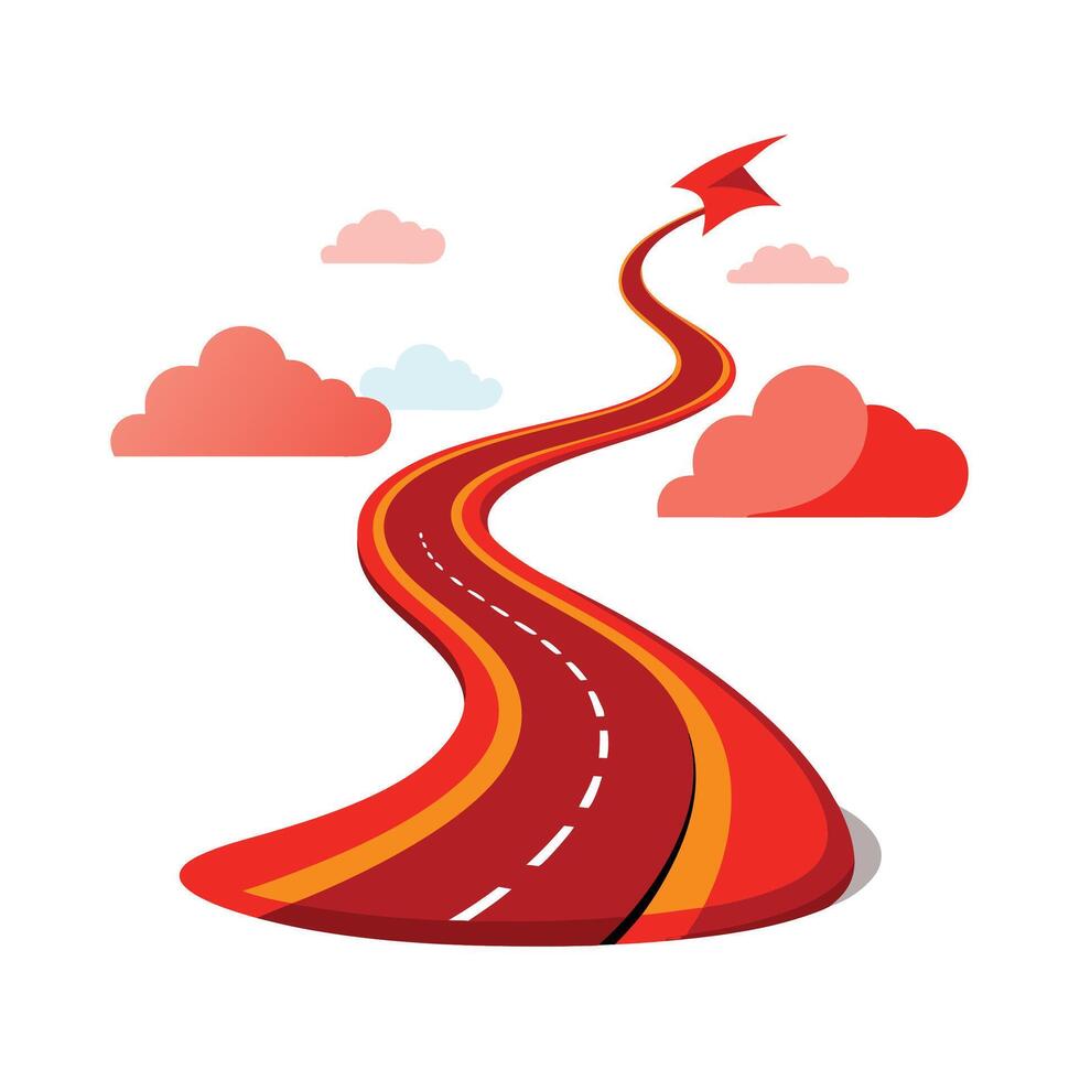 Red road splashing Mascot Logo Design with Modern illustration Concept Style for Badge and T Shirt Printing vector