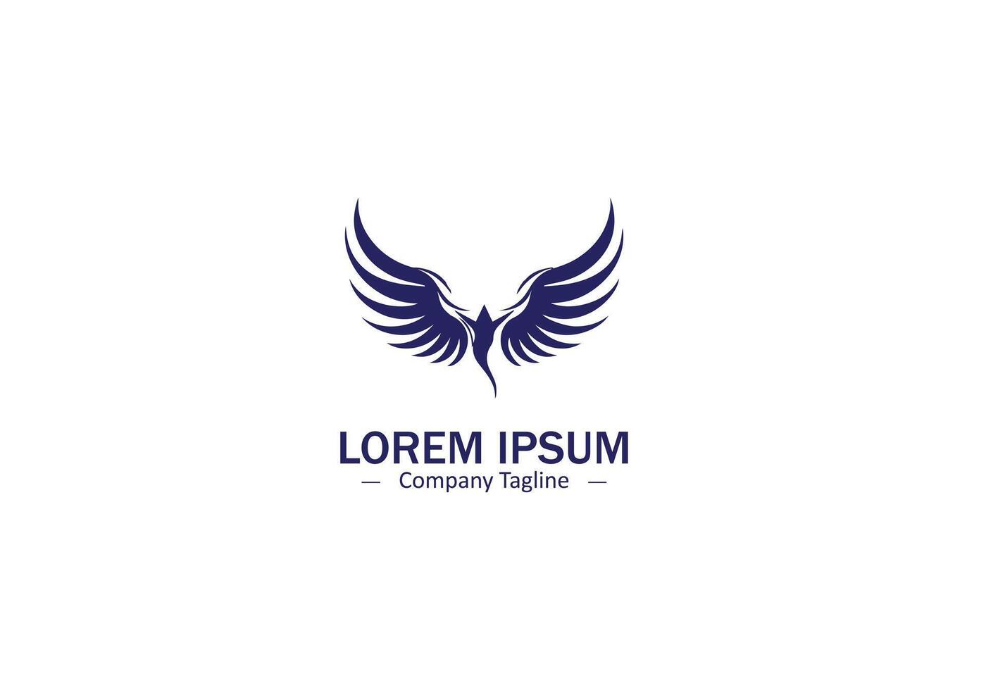 Simple and Modern Wing Feather Icon for Abstract Logo Designs vector