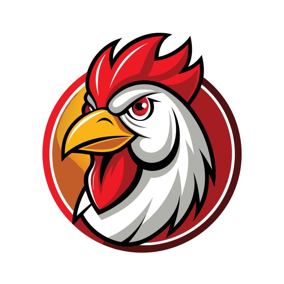 Hen Mascot Logo Design with Modern illustration Concept Style for Badge, Emblem and T Shirt Printing vector