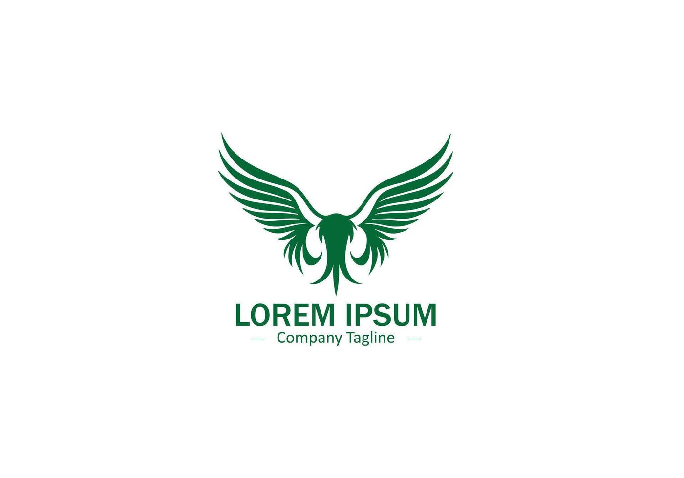 Simple and Modern Wing Feather Icon for Abstract Logo Designs vector