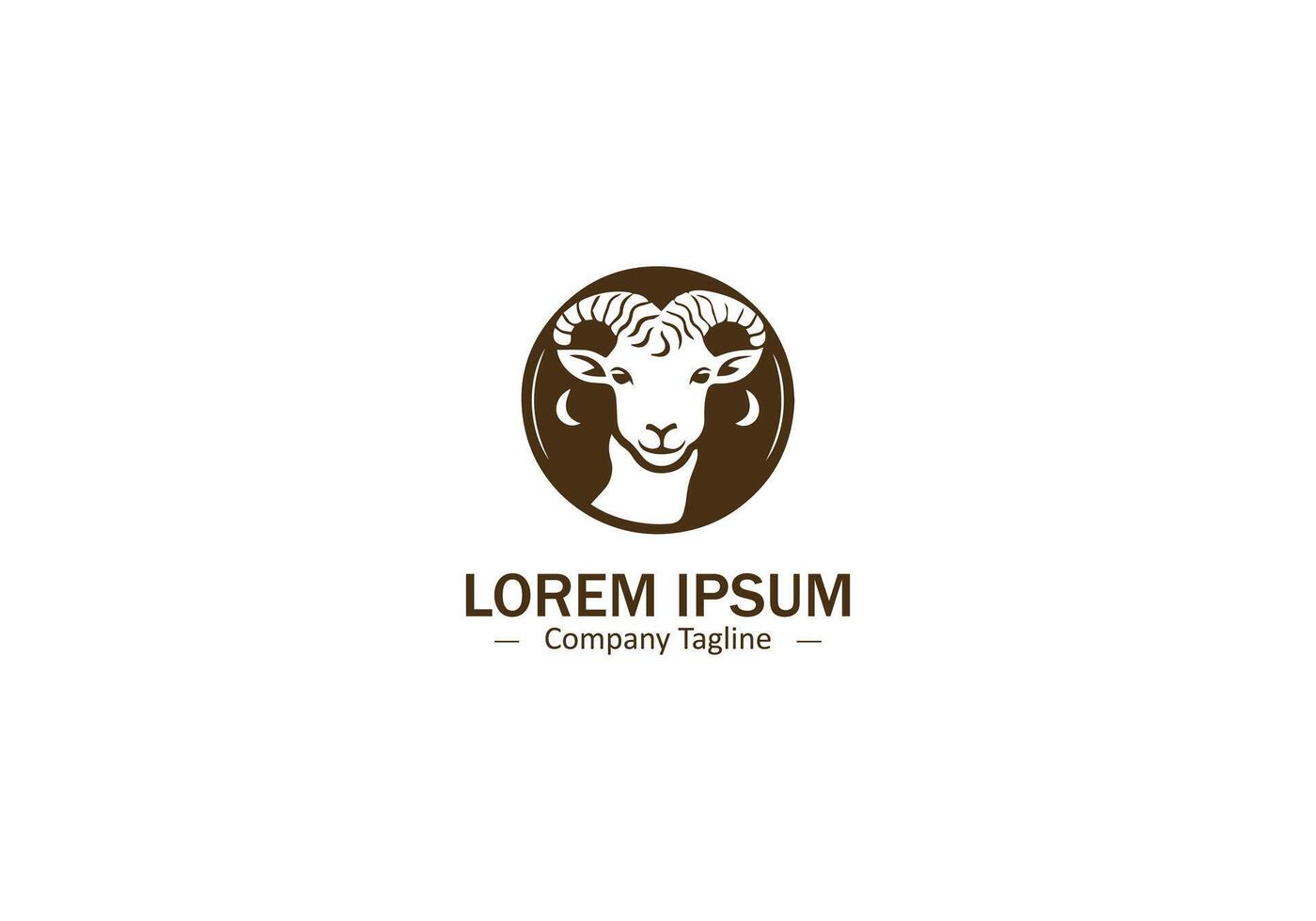 Simple and Modern Sheep Pet Icon for Abstract Logo Designs vector