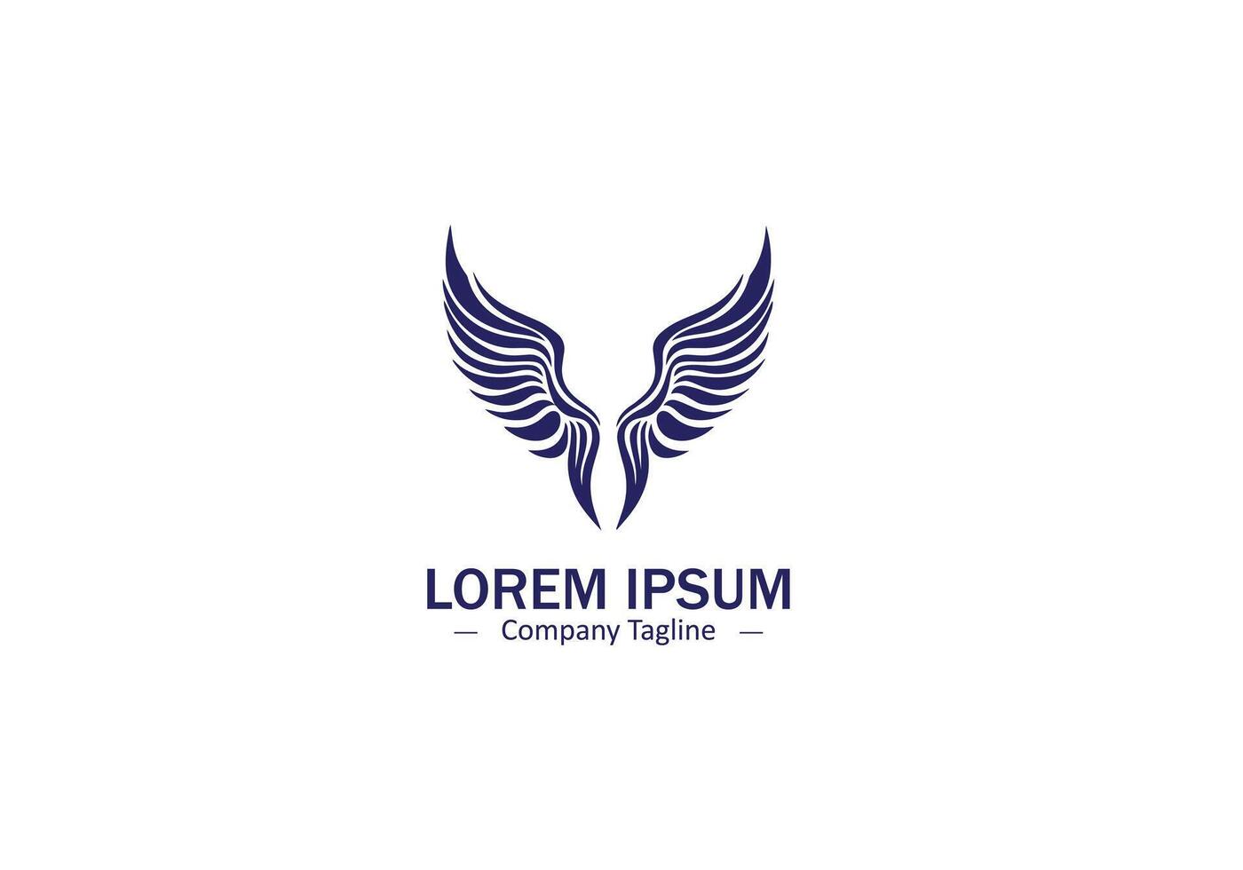 Simple Isolated Wing Feather with Modern Design Elements vector