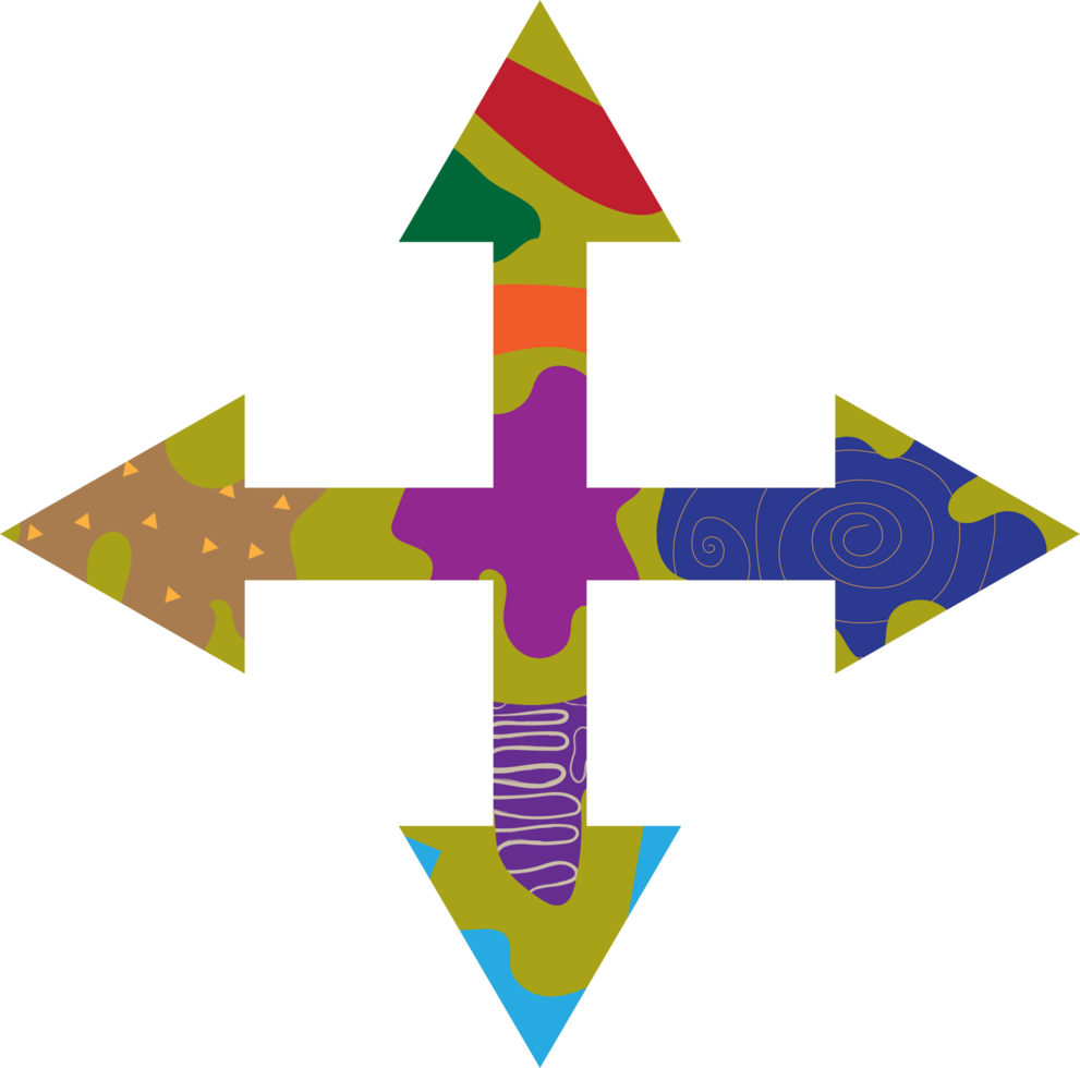 Four Direction Arrow Glyph Icon png