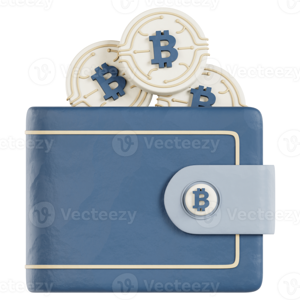 bitcoin wallet with coins png