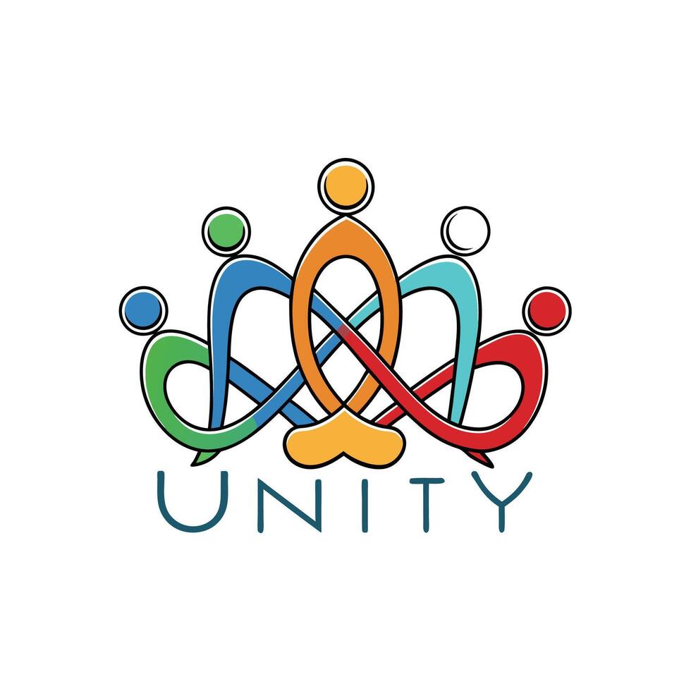 Teamwork people holding hands in business, meeting, party or unity people concept symbols icons vector
