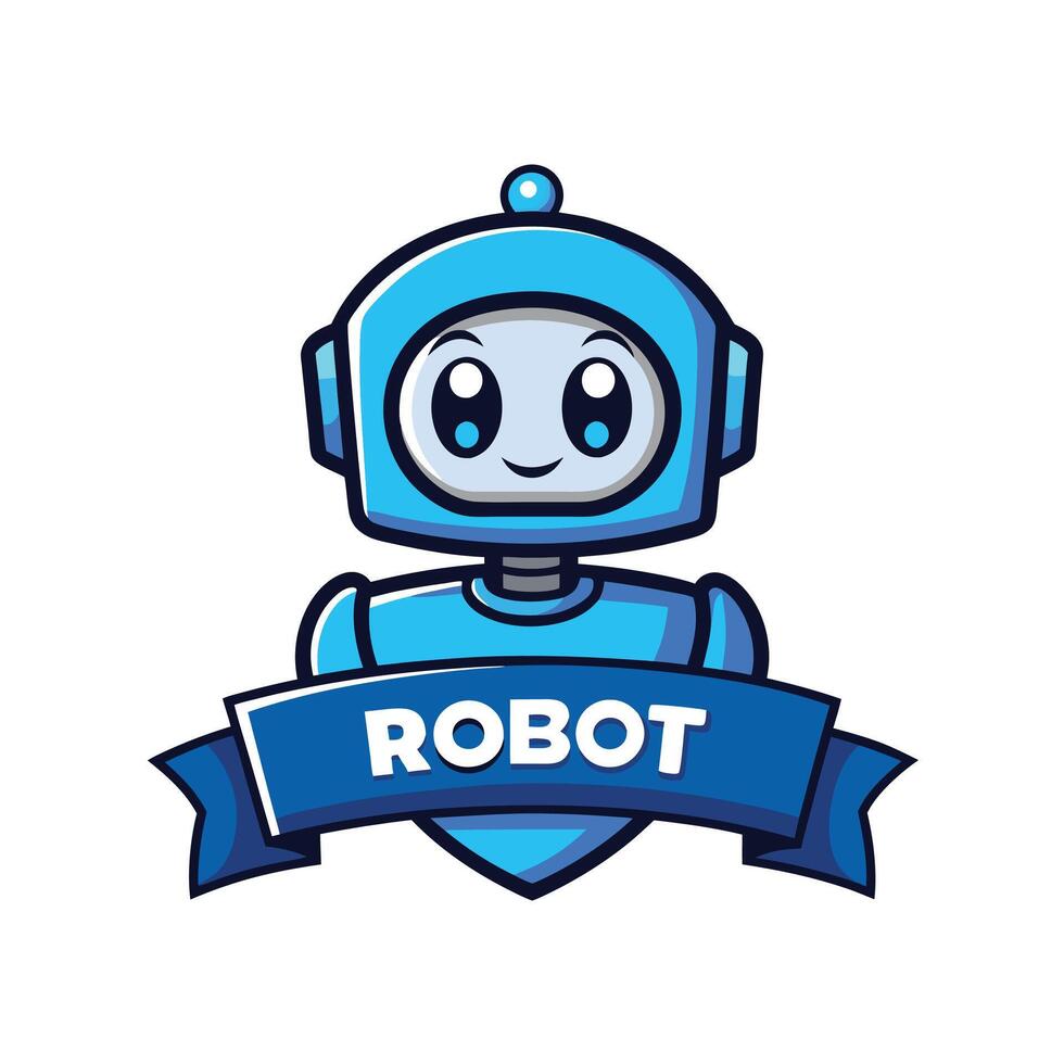 Robot assistant chat bot assistant voice assistant concept technology logo icon isolated on white background vector