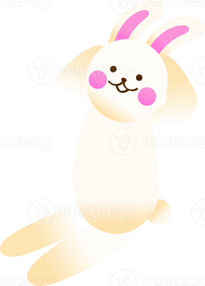 rabbits put its hands on the head png