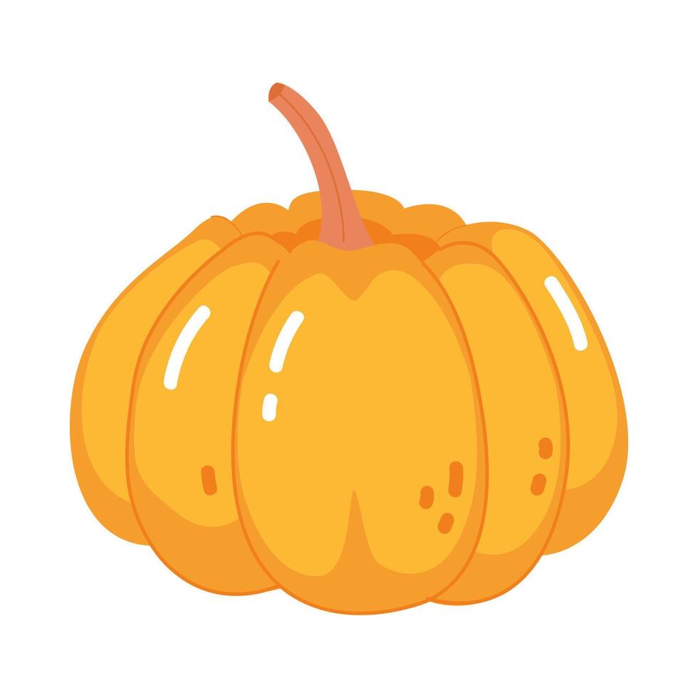 a cartoon pumpkin on a white background vector