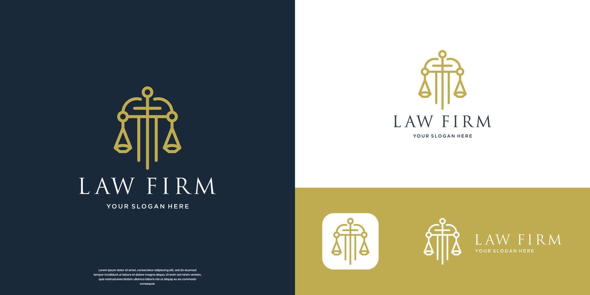 geometric line justice logo symbol design template illustration inspiration. vector