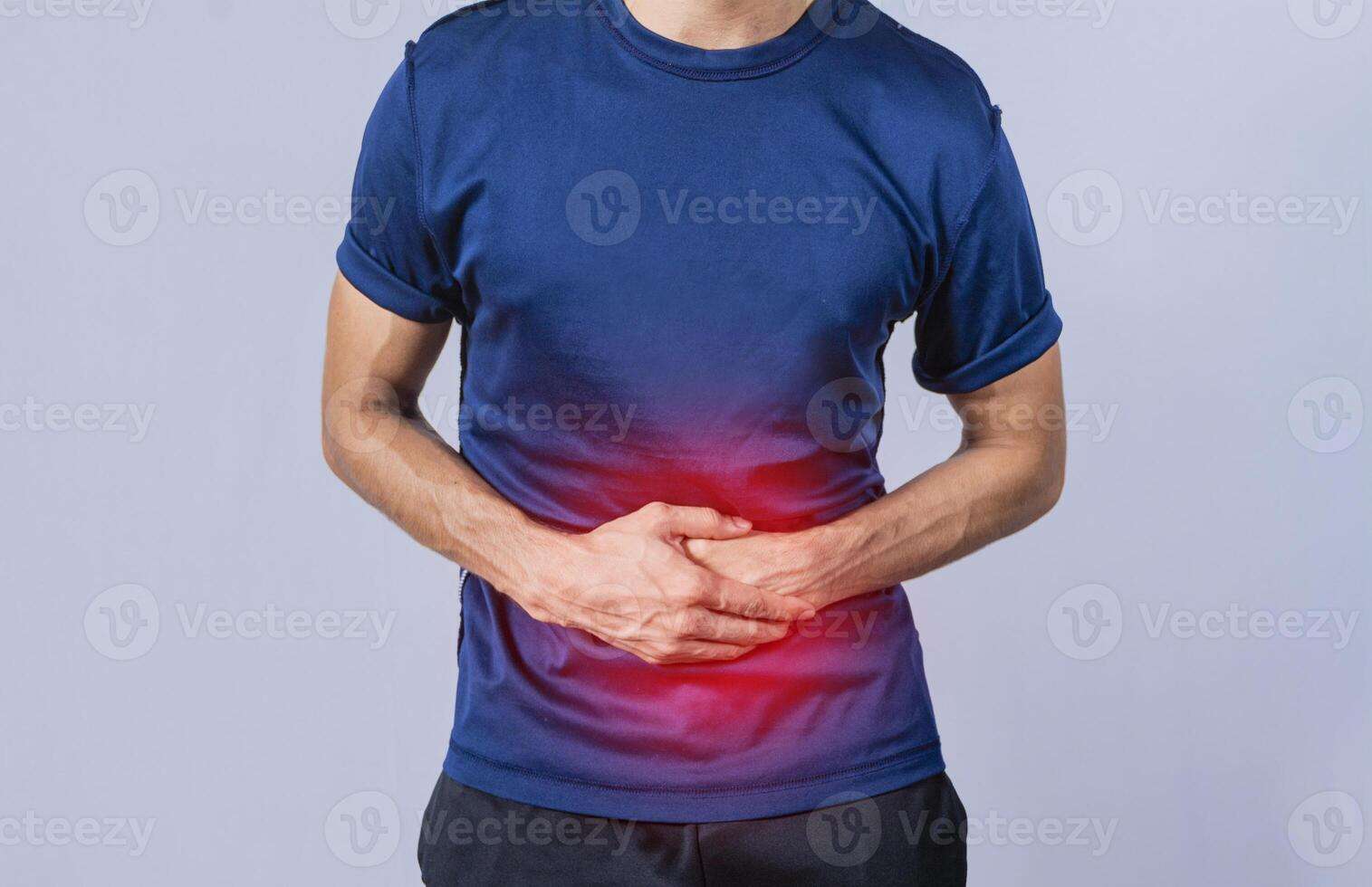 person with stomach pain, stomach problems concept, man with digestive problems, man with stomach pain, isolated photo