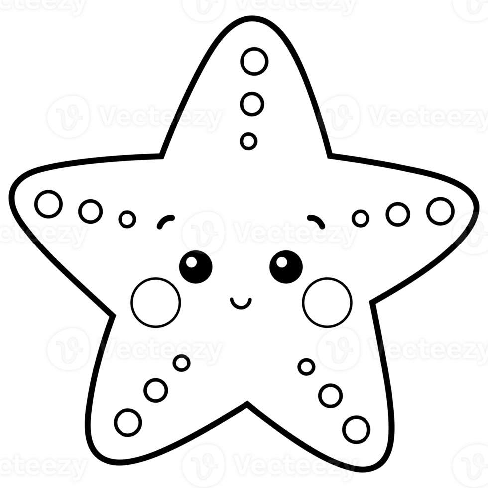 Happy star fish png