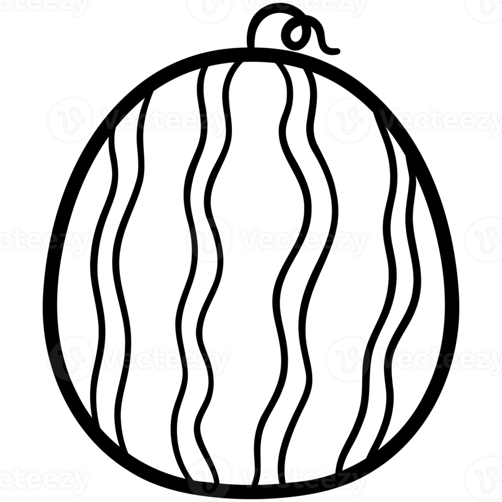 Fresh watermelon doodle png
