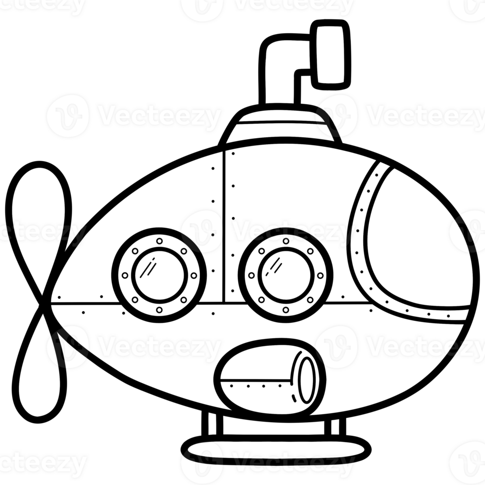 Submarine black line png