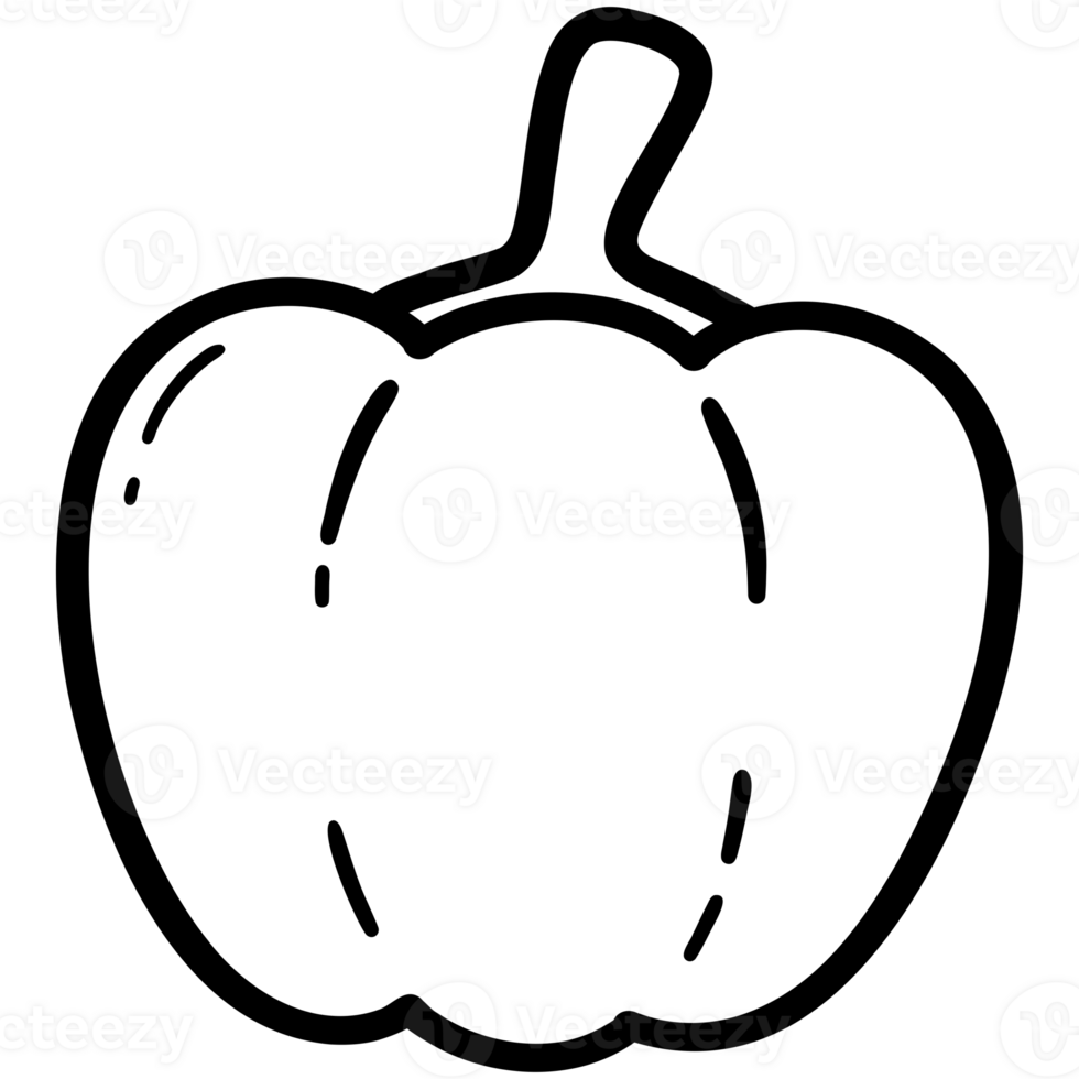 Small Capsicum doodle png