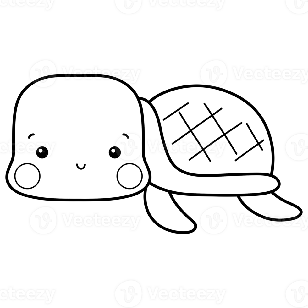 Baby turtle doodle png