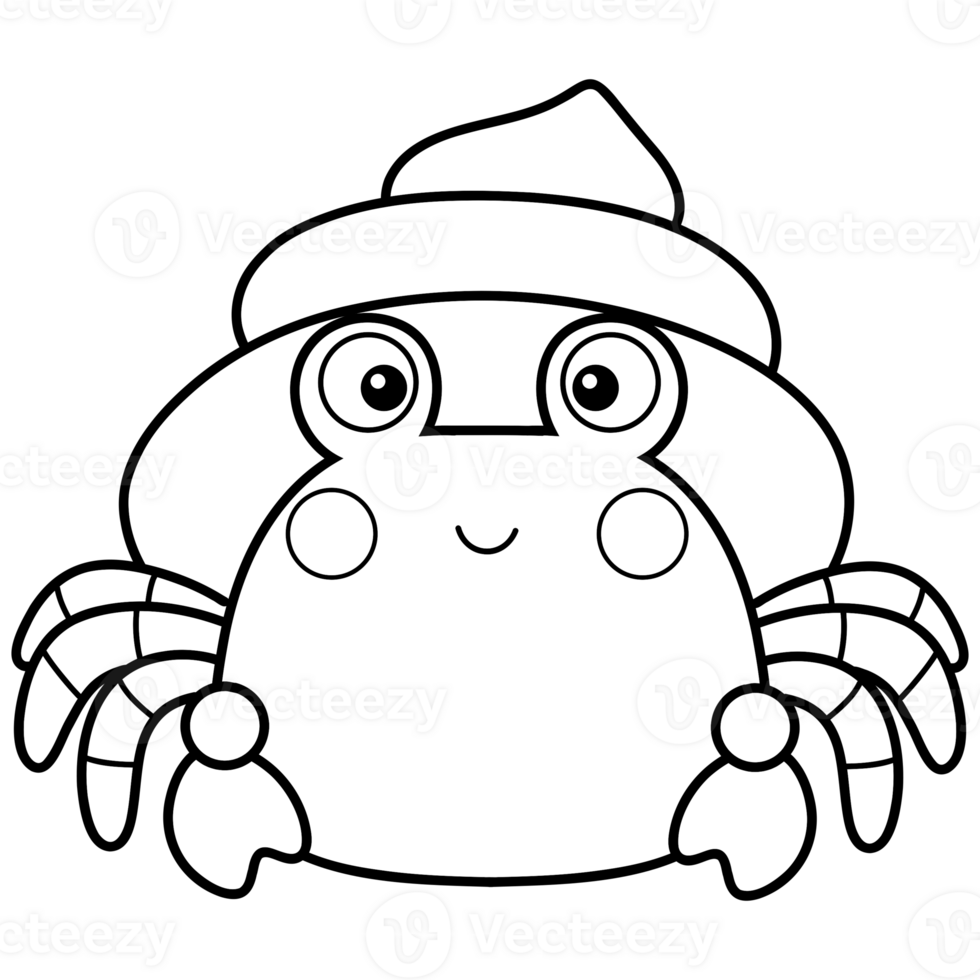 Hermit crab doodle png
