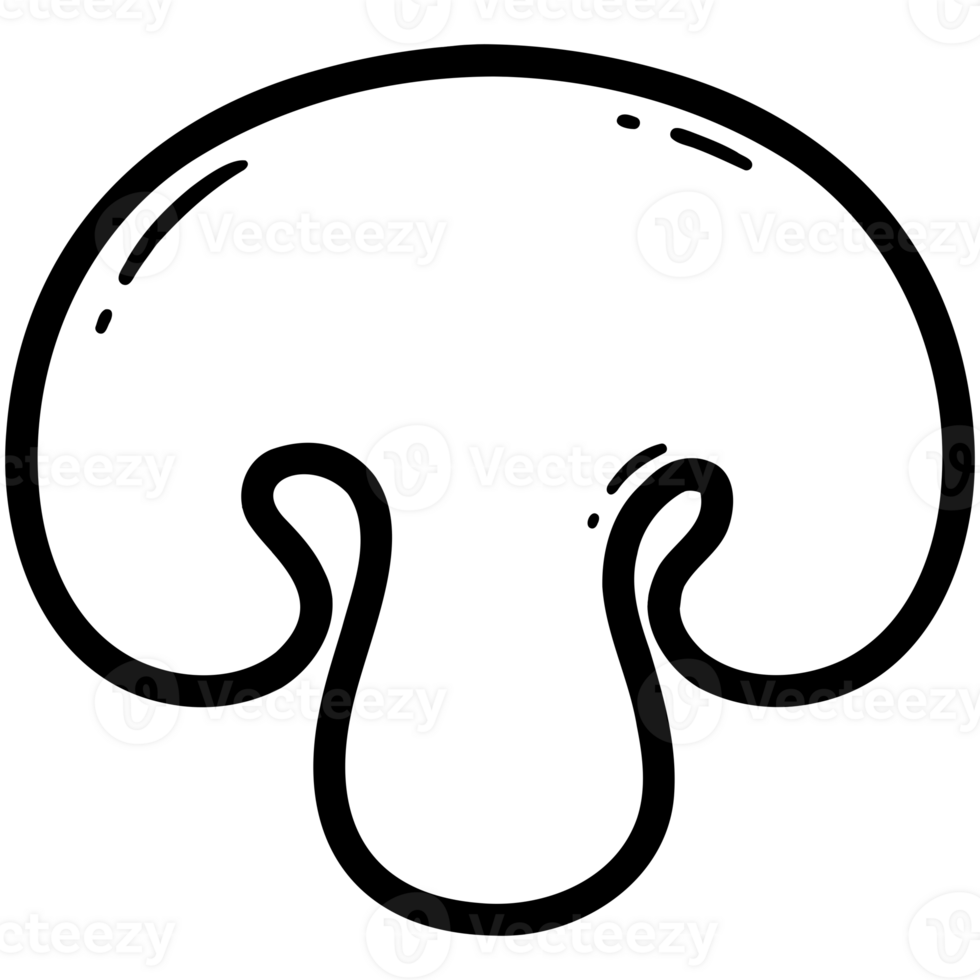 Slice Mushroom doodle png