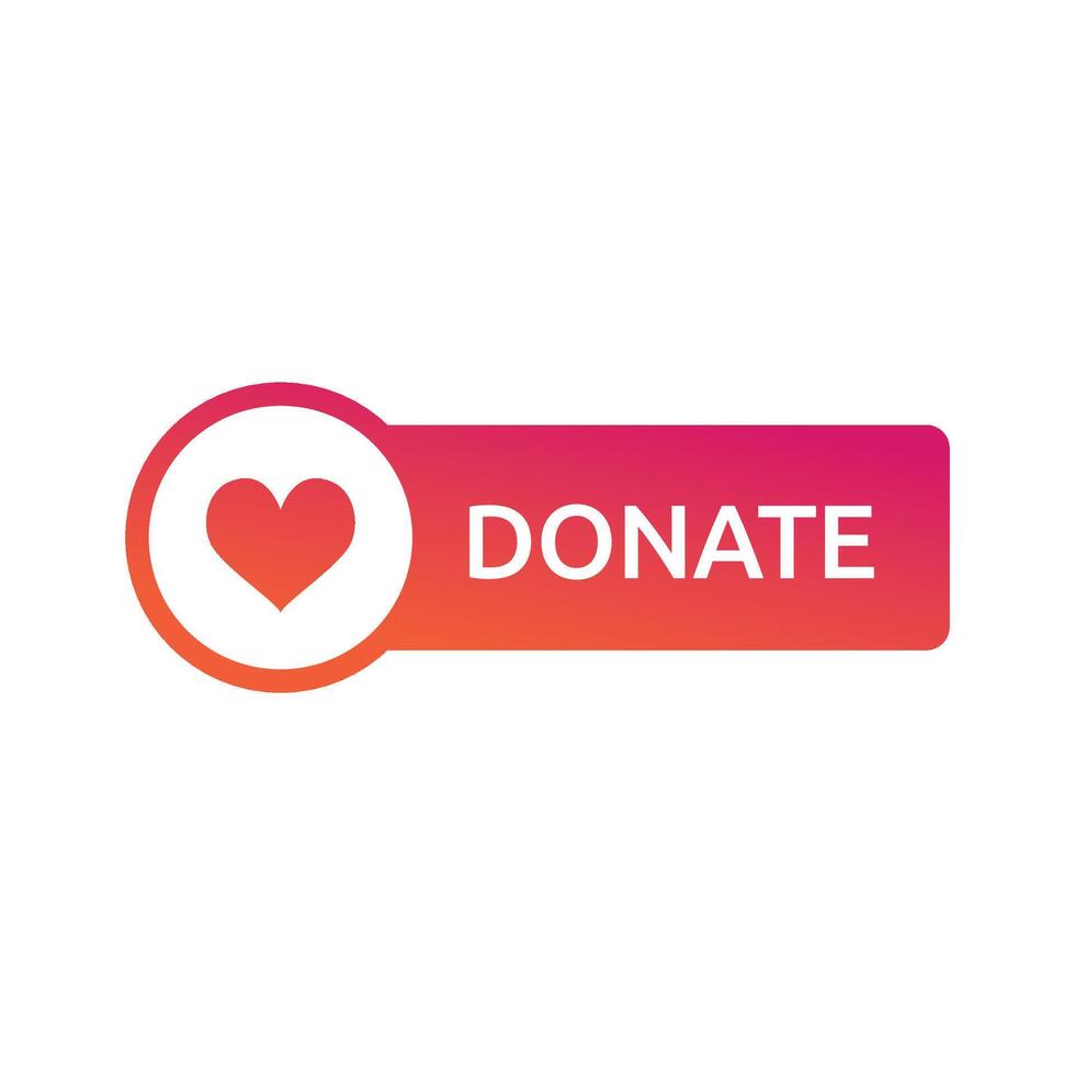 Donate web button. Symbol of financial aid isolated on white background. illustration. vector