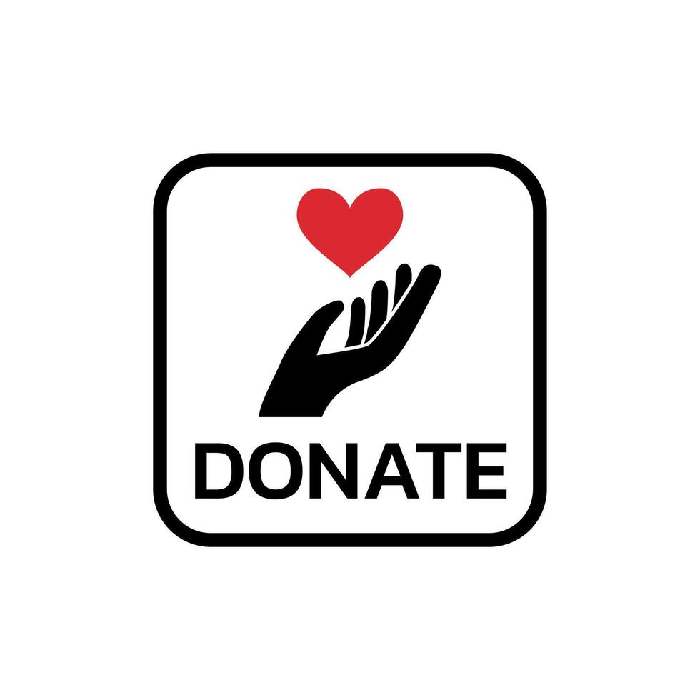 Donate web button. Symbol of financial aid isolated on white background. illustration. vector