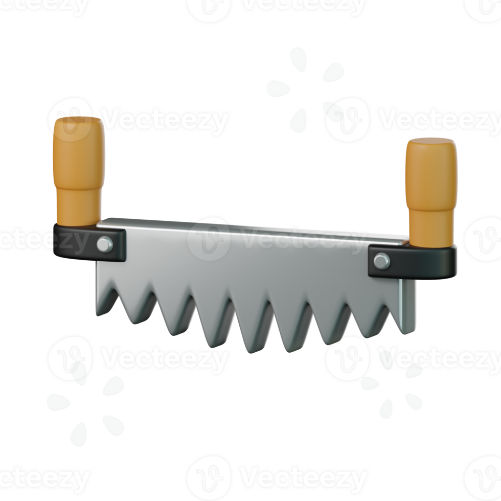 3d labor working two men saw tool icon illustration png