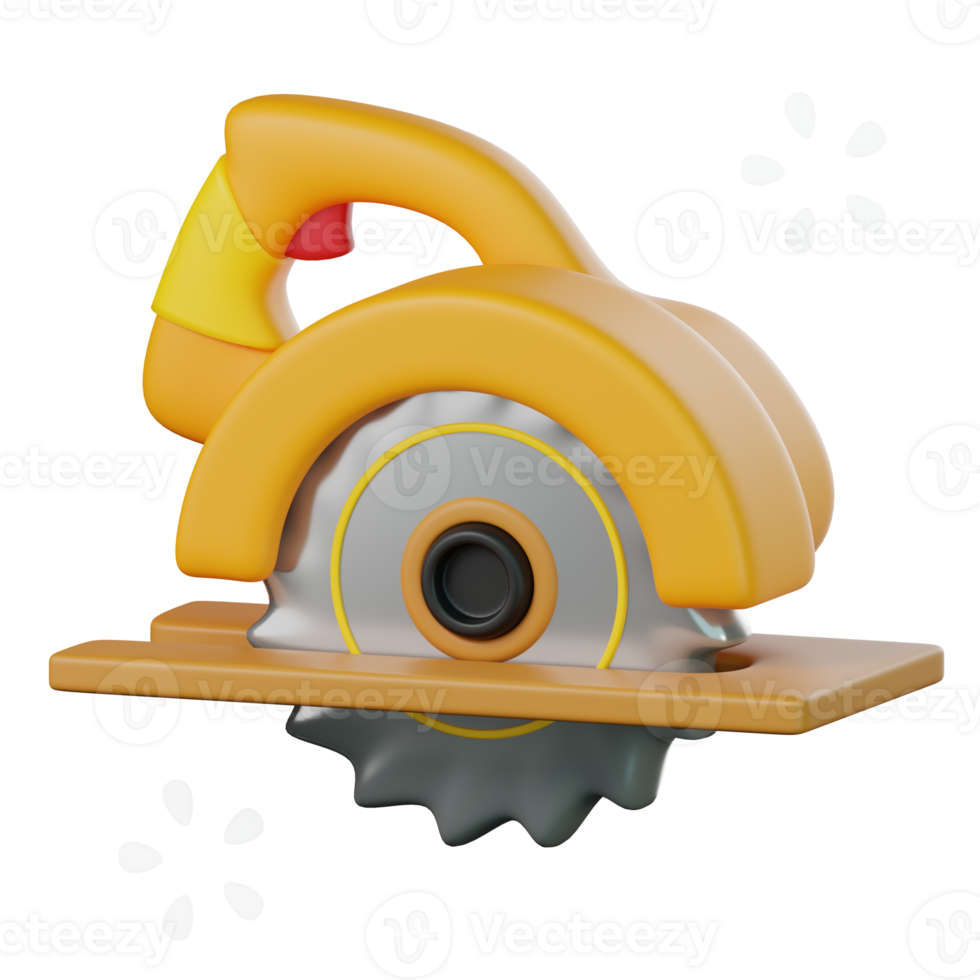 3d labor working circular saw tool icon illustration png