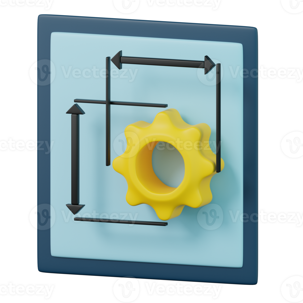 3d labor working drawing icon illustration png