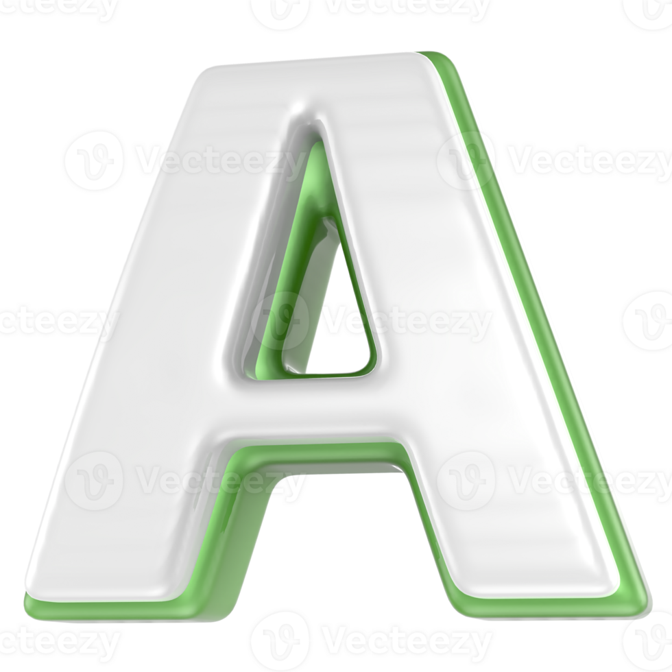A Letter 3D Render png