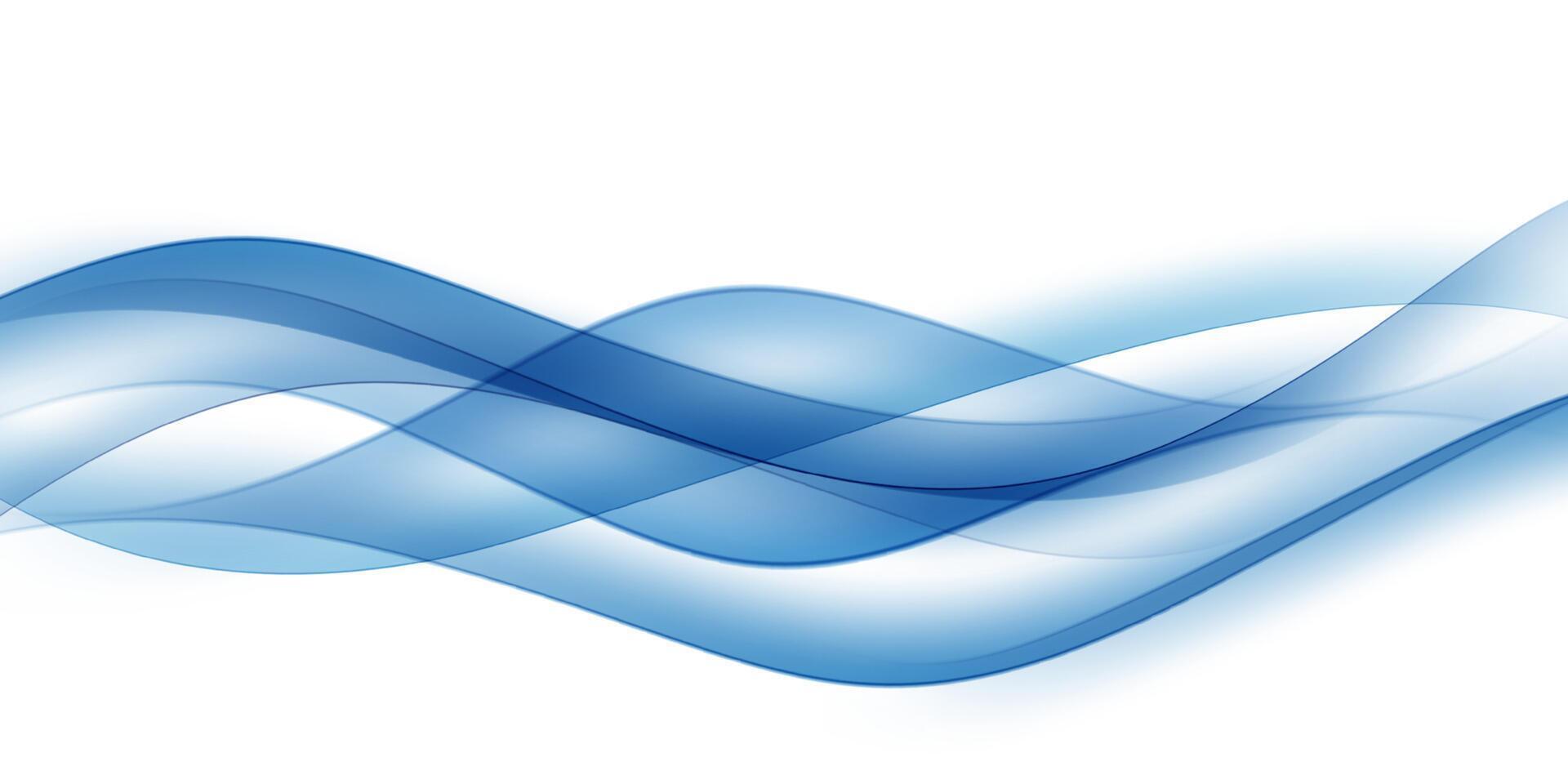 Blue waves abstract background, modern design, illustration vector