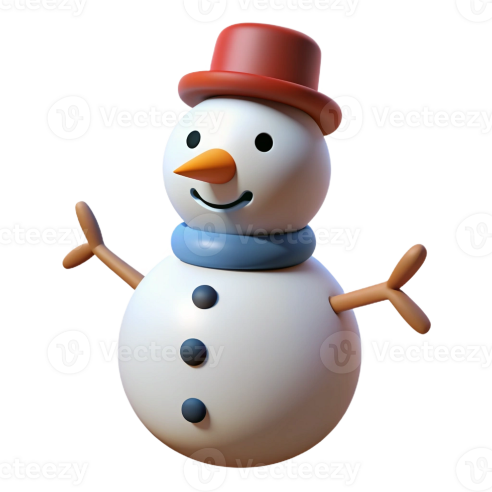 The snowman in 3D elements png
