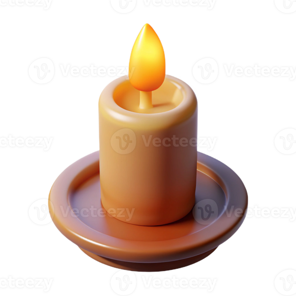 The candle in 3D element png