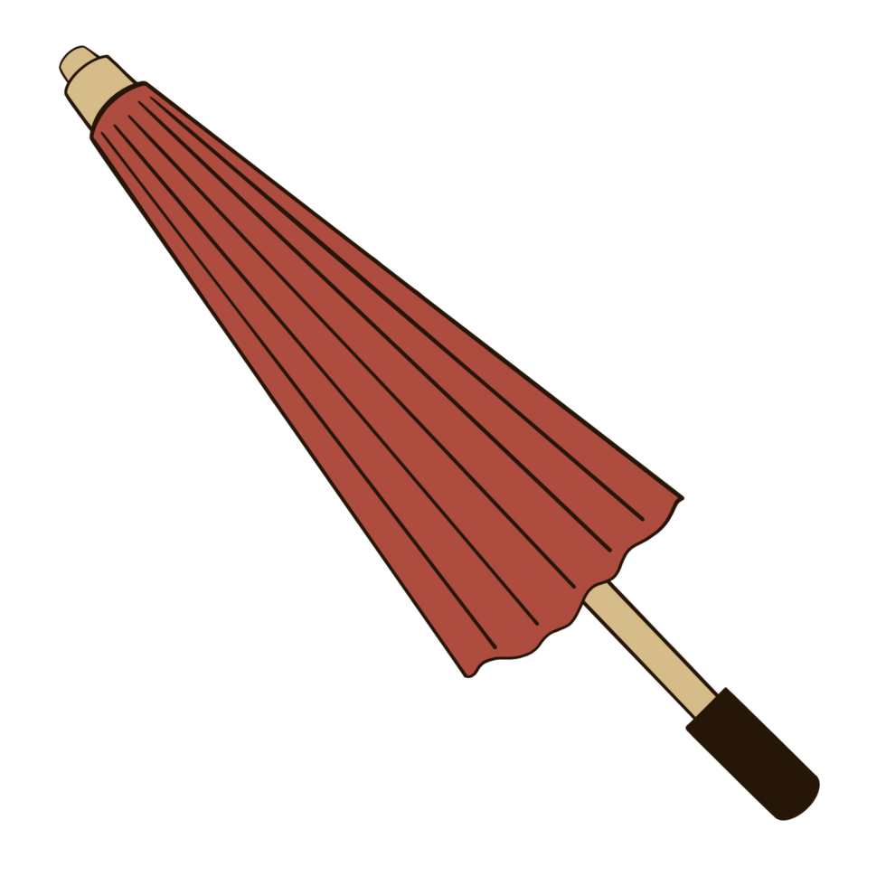 an umbrella icon, with a red handle and black handle png