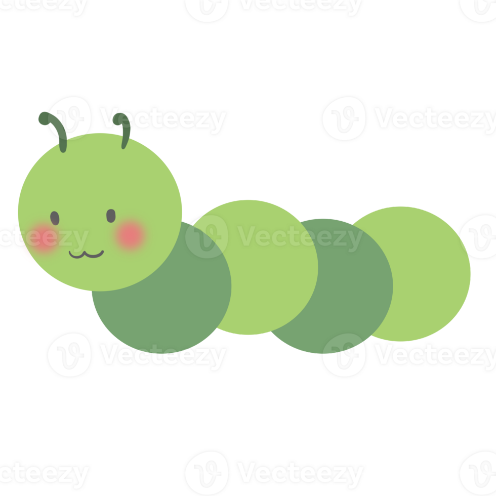 Cute green caterpillar clip art png