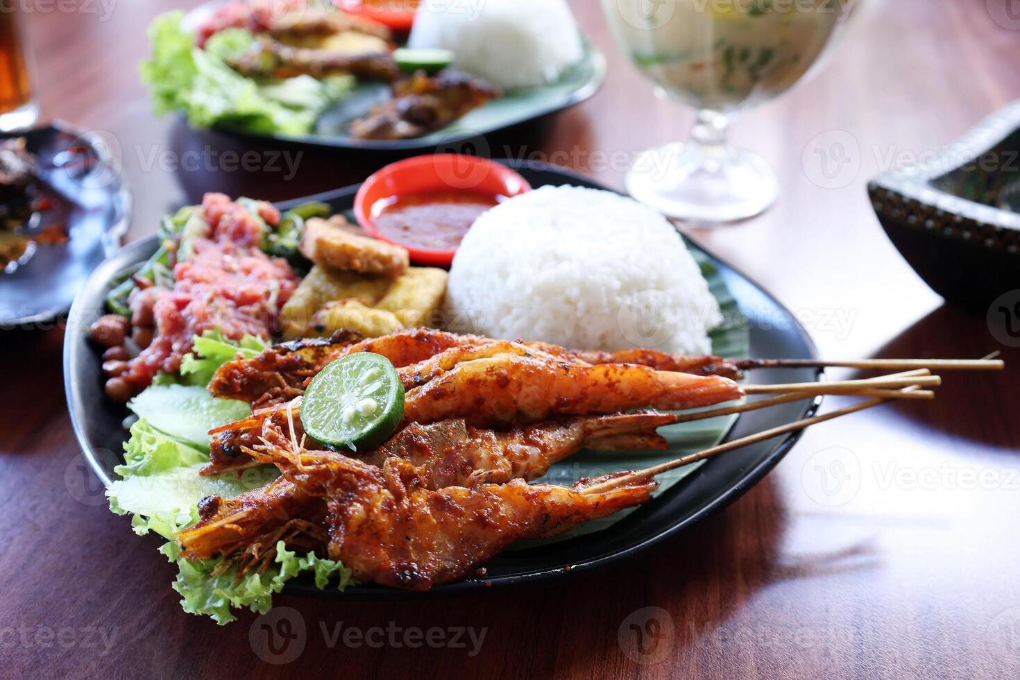 Honey Spicy Roasted Shrimp or Udang Bakar Madu photo