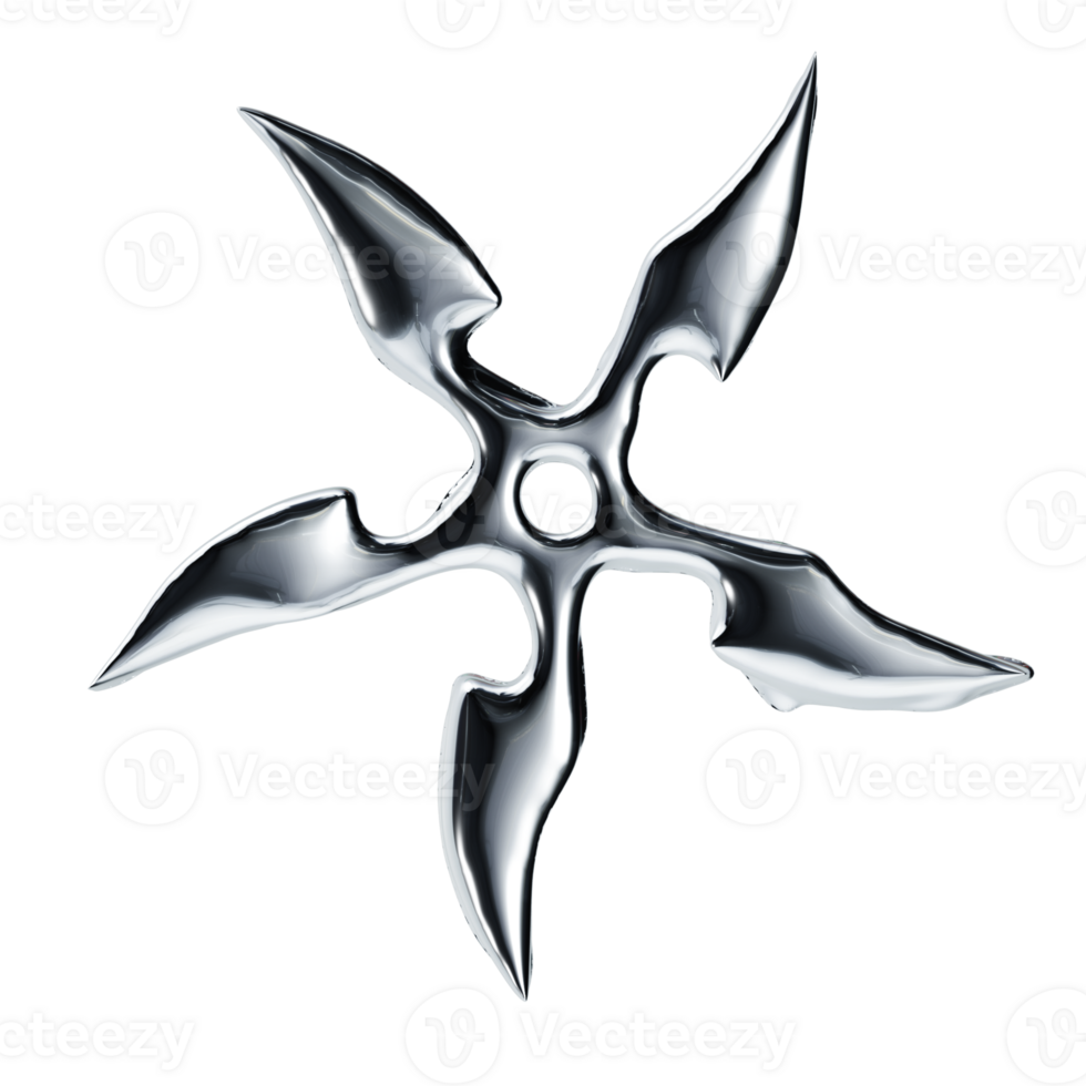 3d distortion chrome y2k png