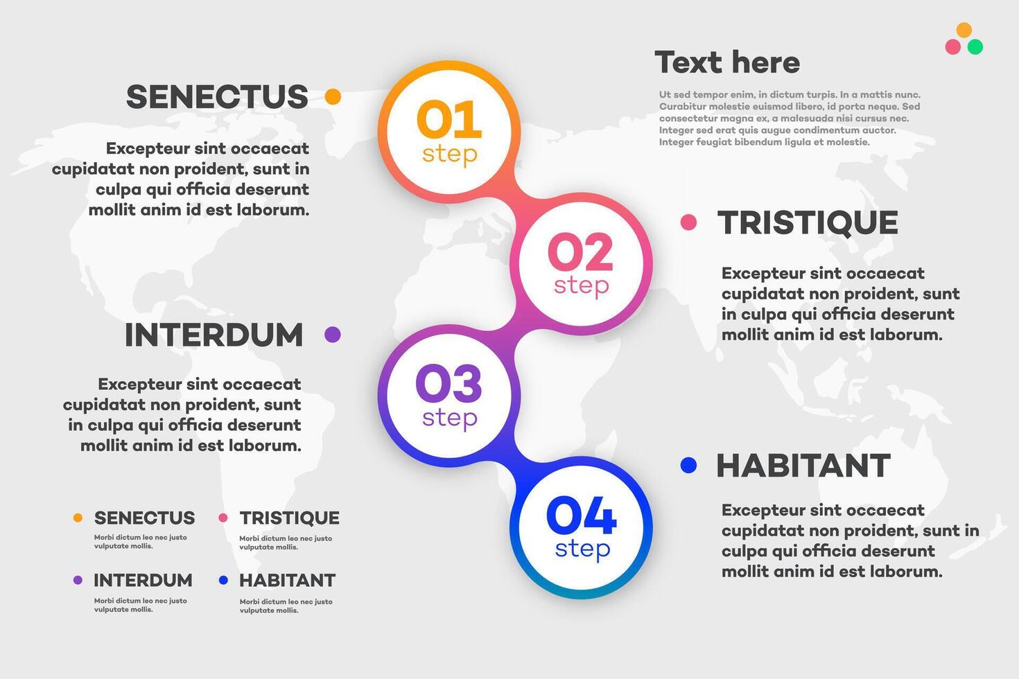 Infographic template timeline process 4 step vector