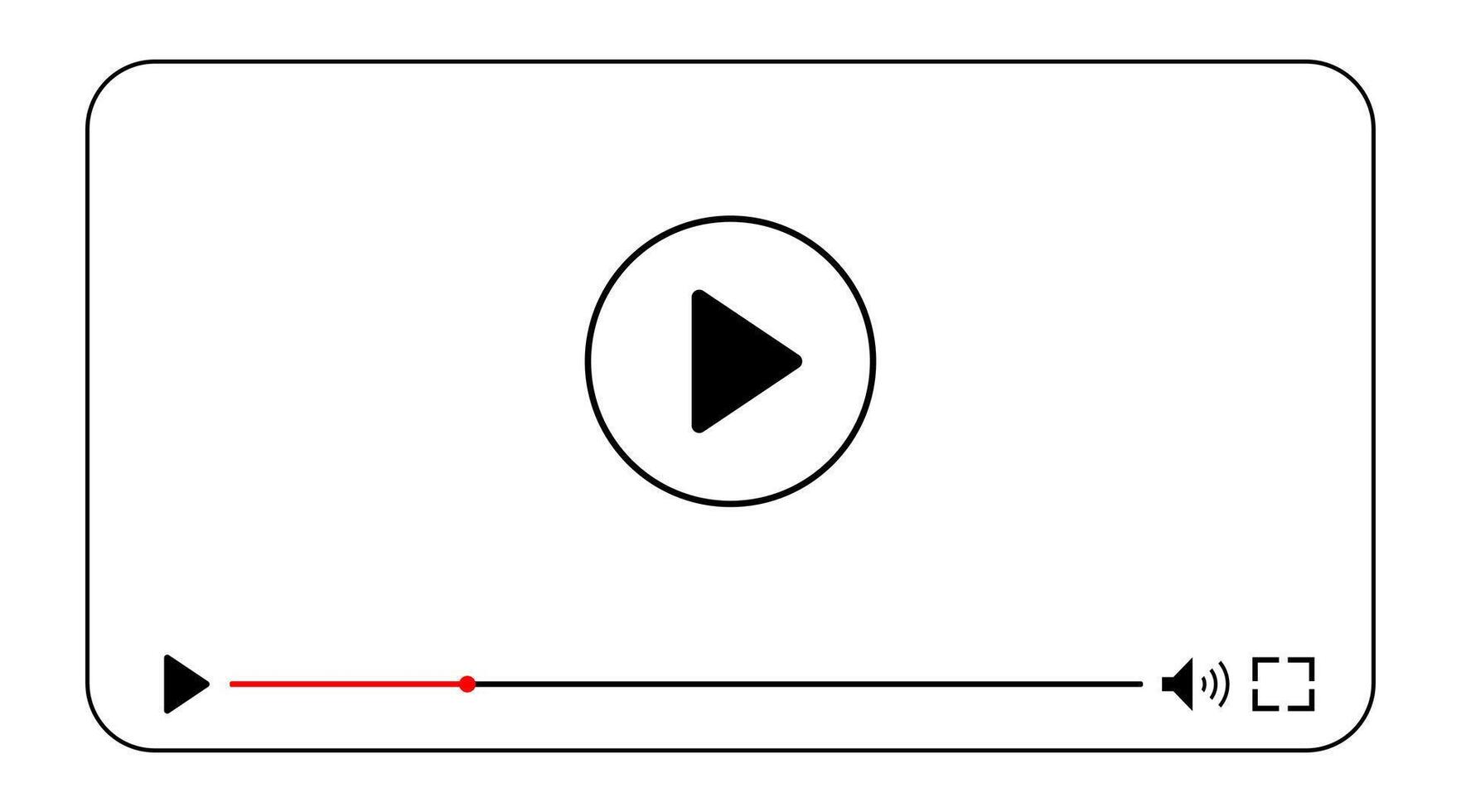 Multimedia player template modern style vector