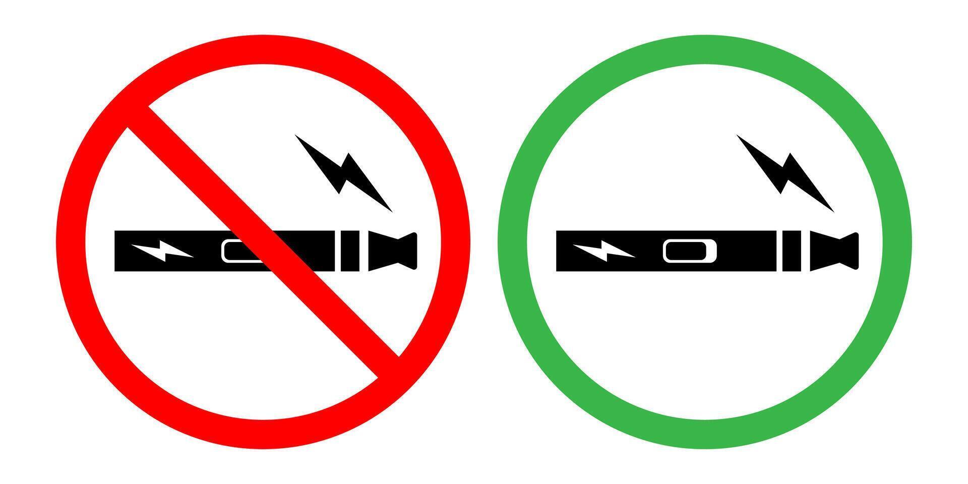 No smoking vaping prohibition sign set vector