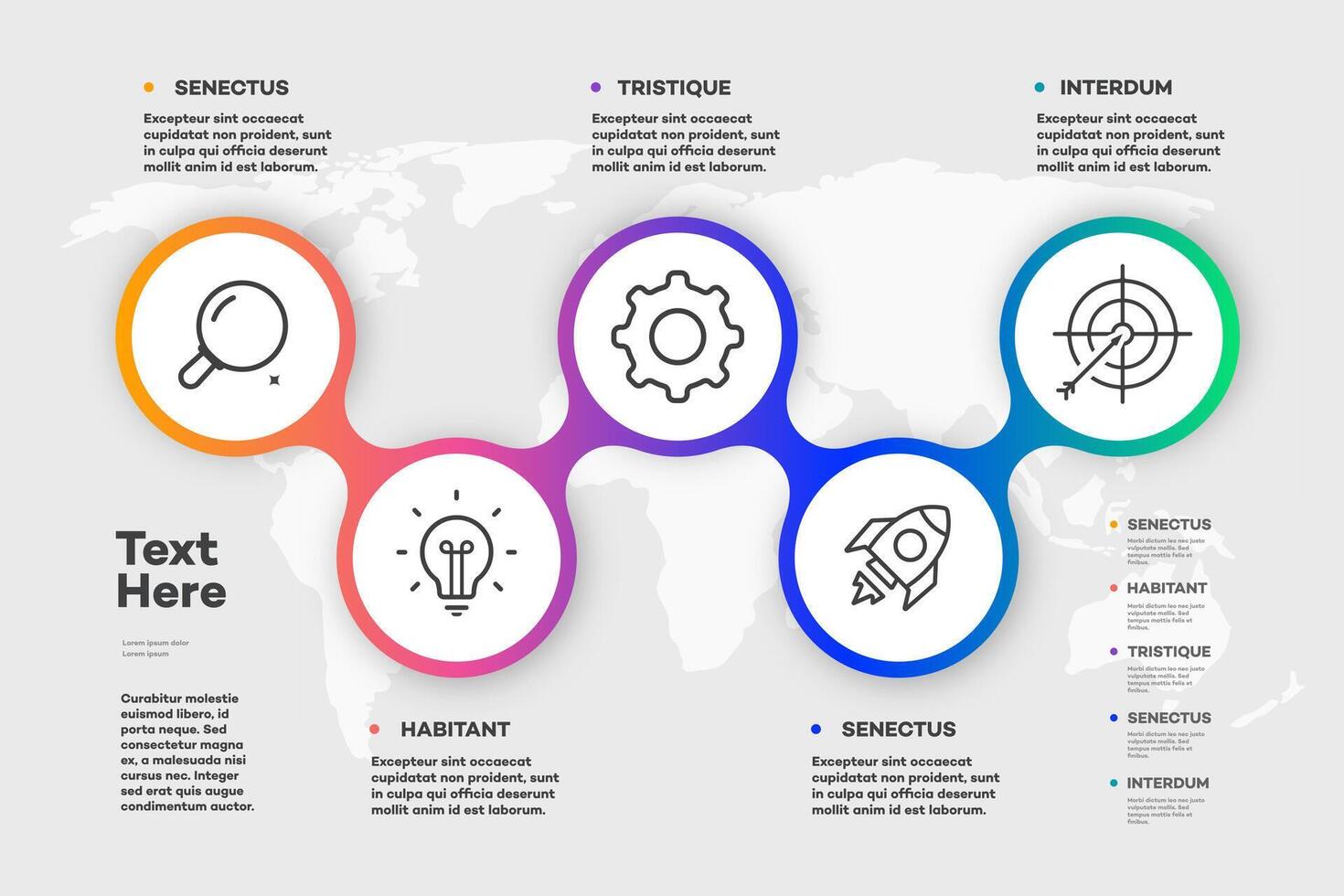 Infographic template timeline process color style vector