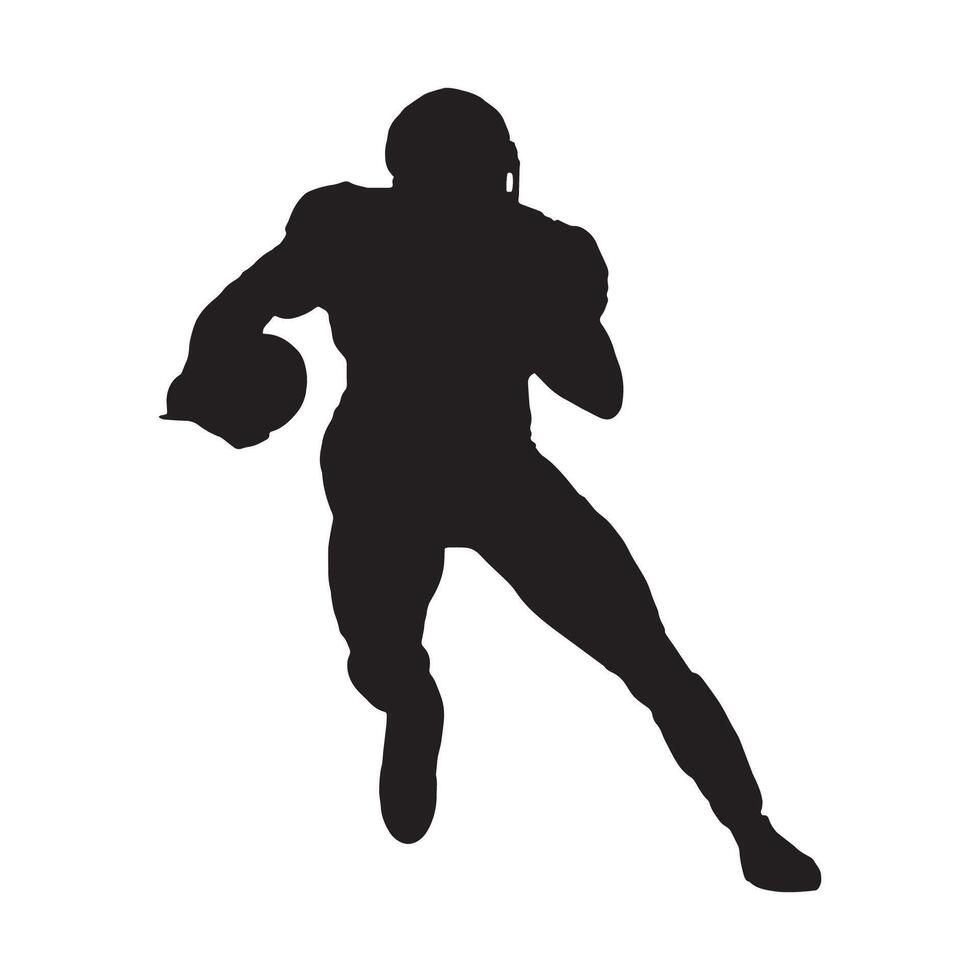 American Football Player Silhouette vector