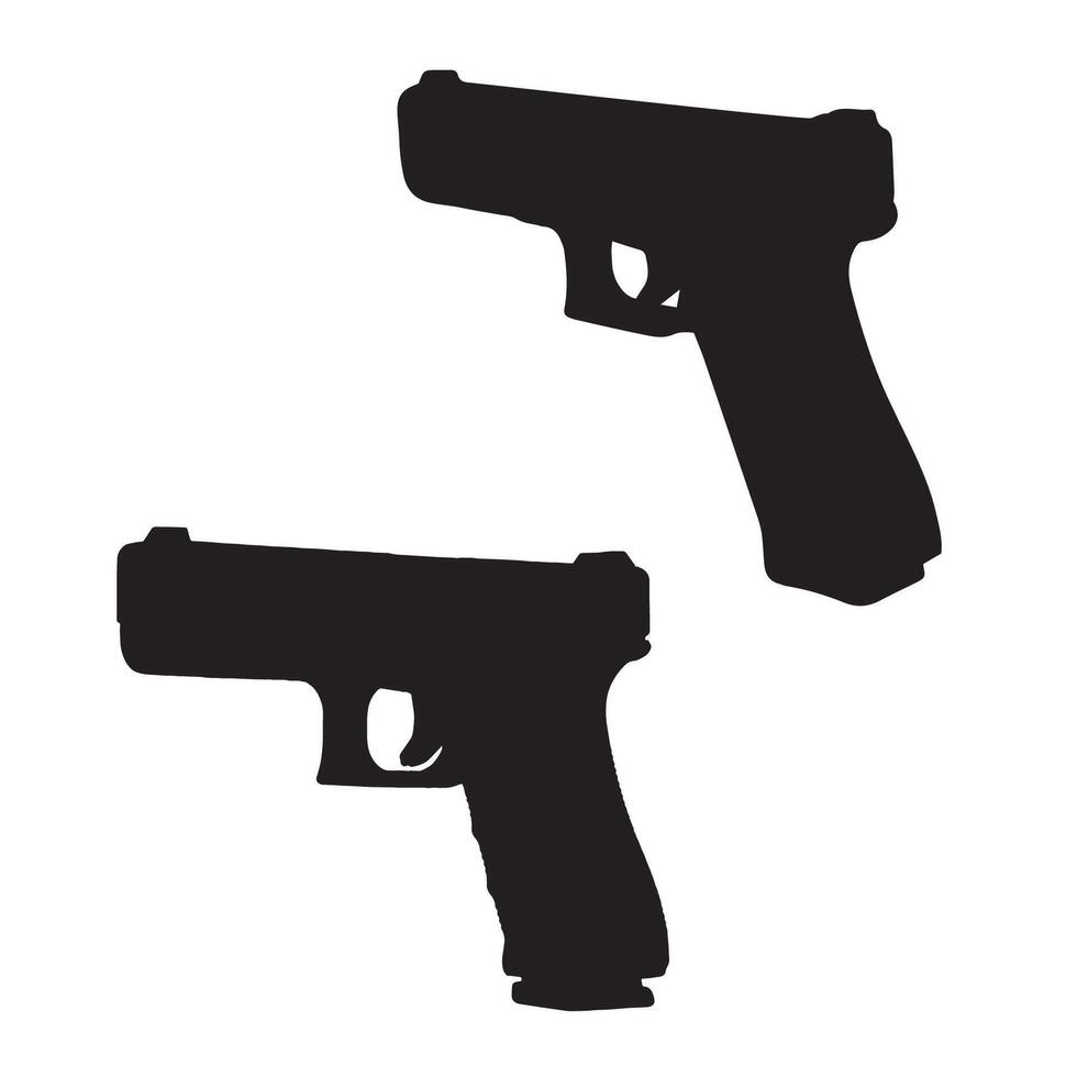 Pistol Gun Art Silhouette vector