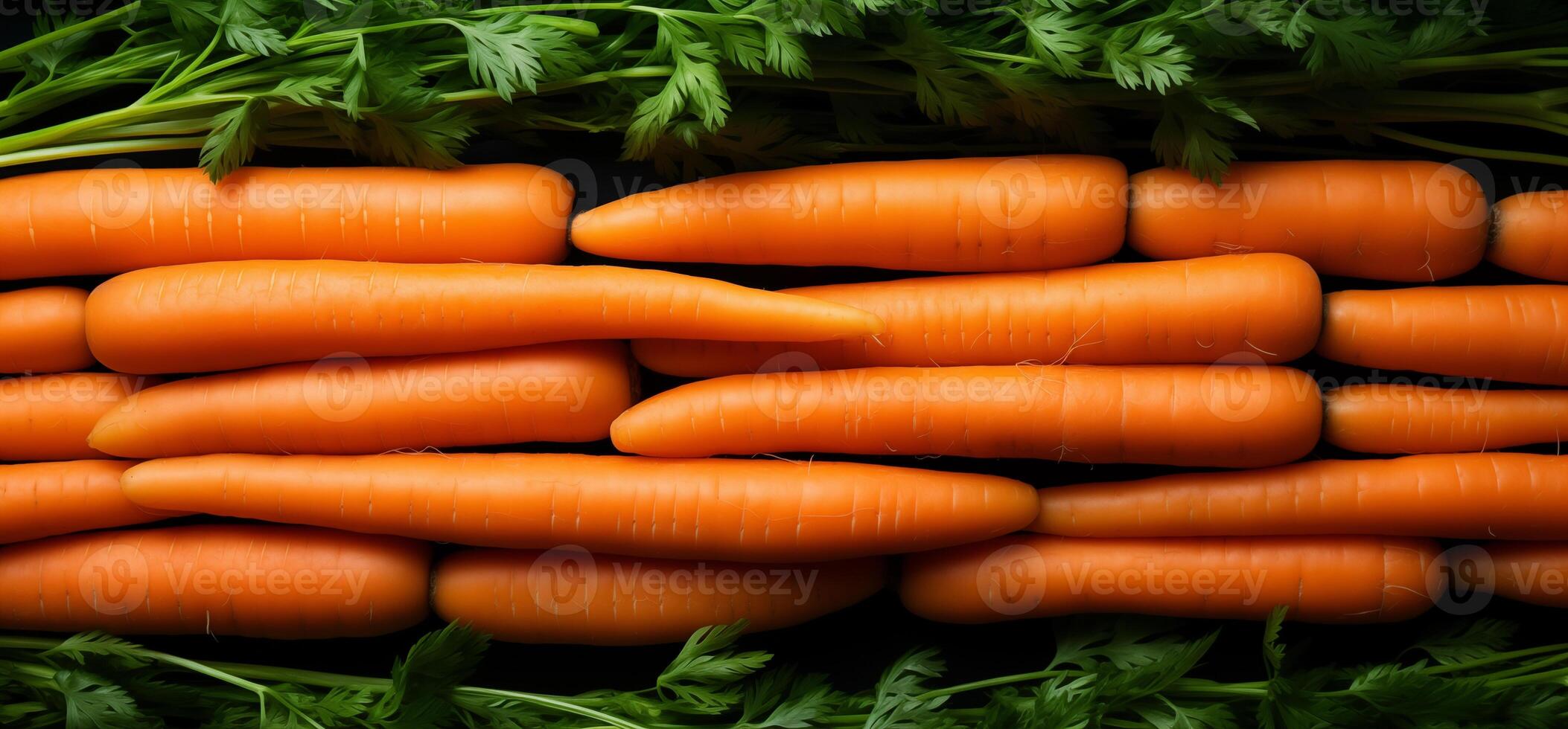 A pile of fresh carrot form the background, shown from above photo