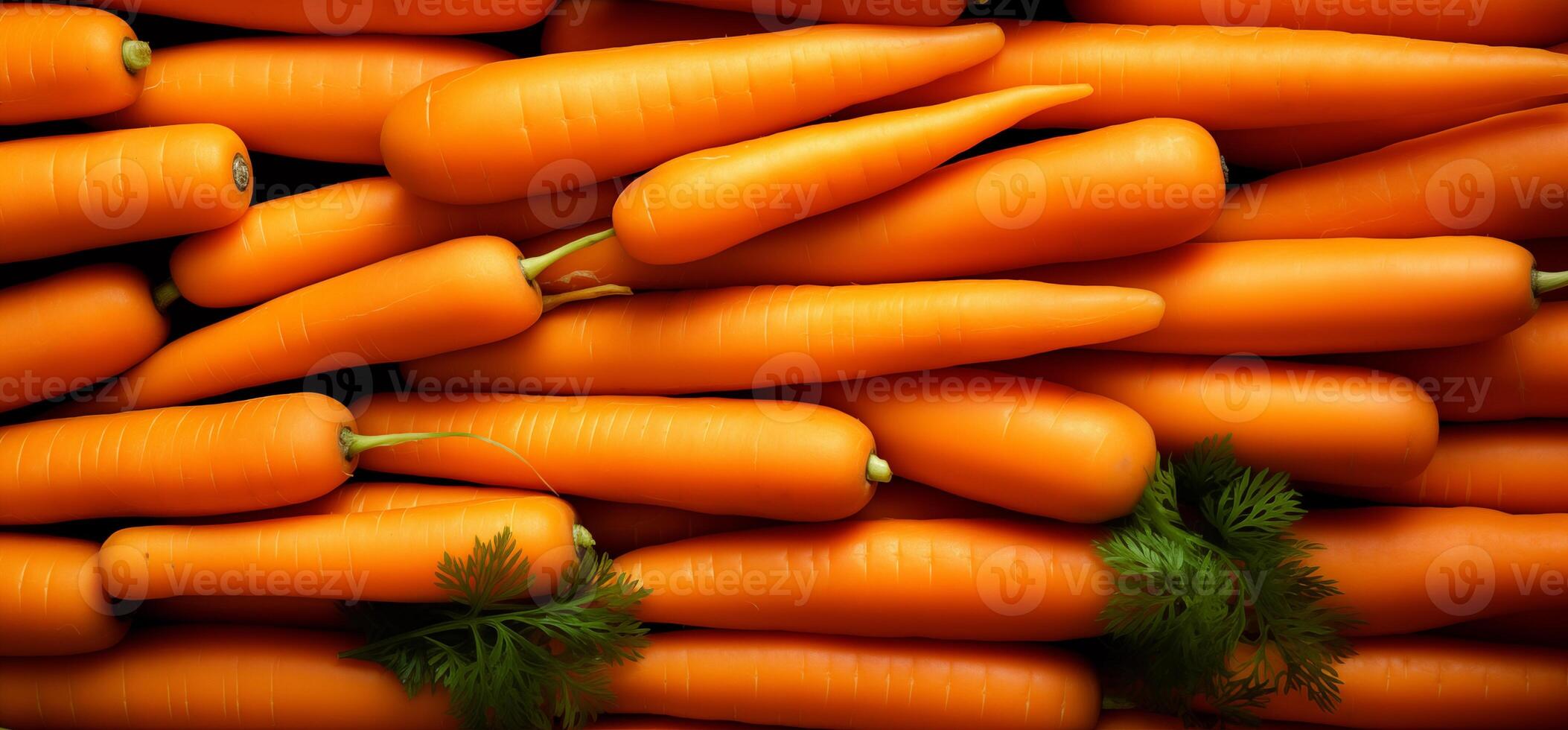 A pile of fresh carrot form the background, shown from above photo