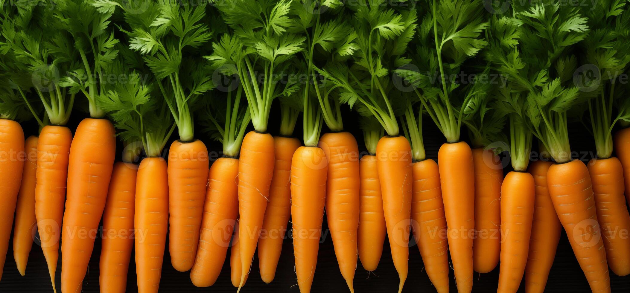 A pile of fresh carrot form the background, shown from above photo