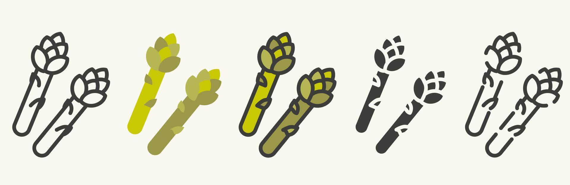 Artichokes in different styles. Artichoke icons. Set of artichokes. A variety of artichokes. vector