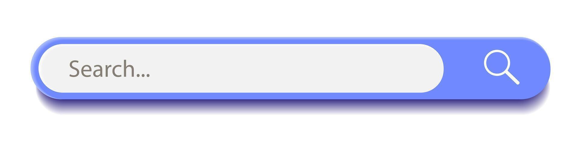 3d search bar Internet browser engine vector