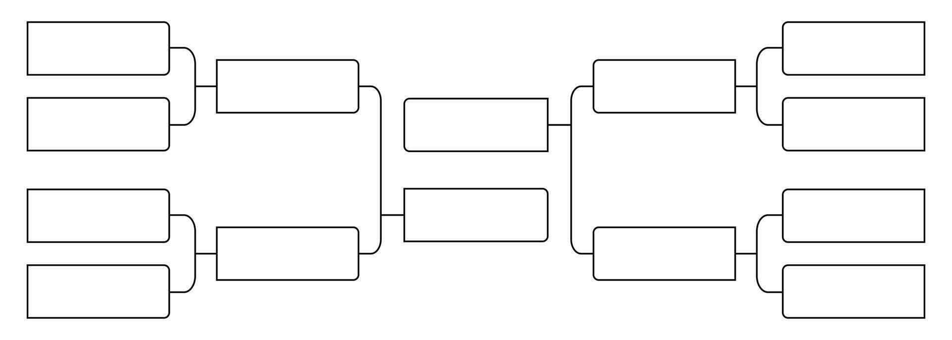 8 soccer team tournament bracket championship vector