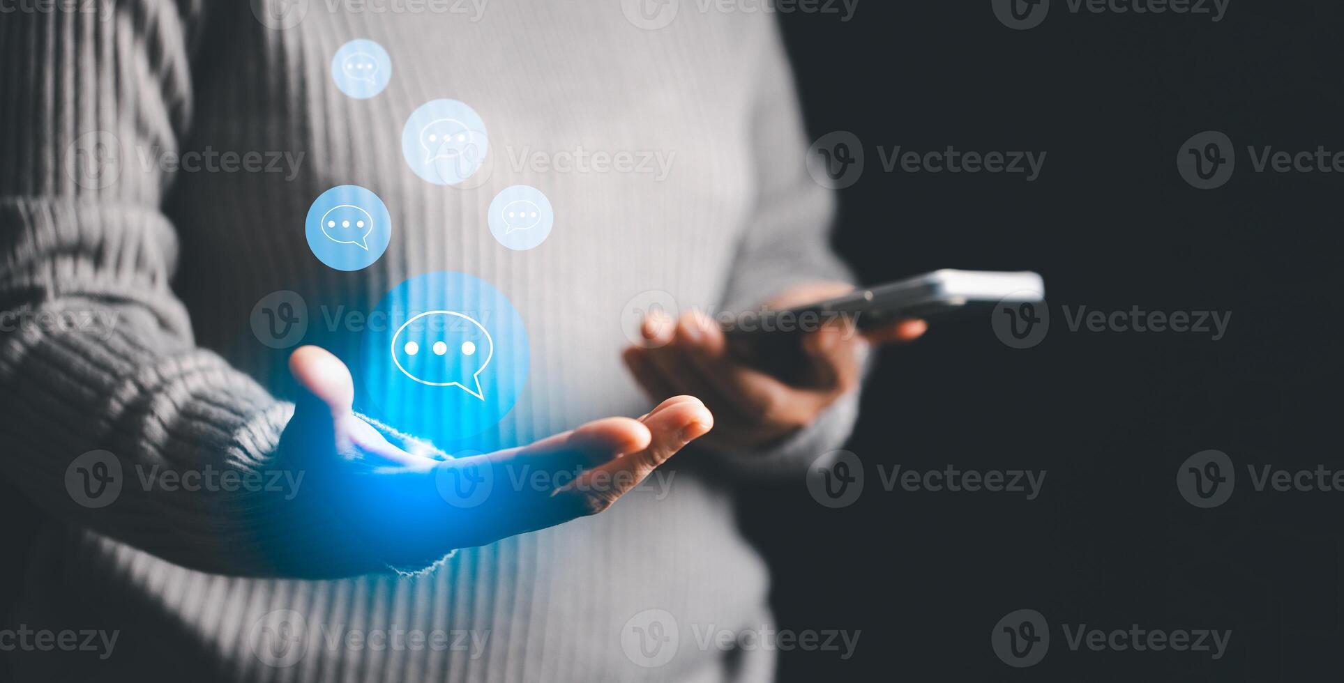 smartphone facilitate chat-based communication and online messaging services, playing crucial role in network marketing, business strategies, and modern technology concepts on web. chat, message. photo