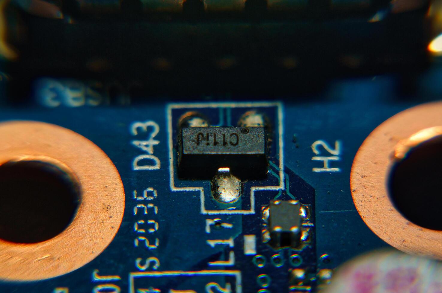 a close up of a computer motherboard photo