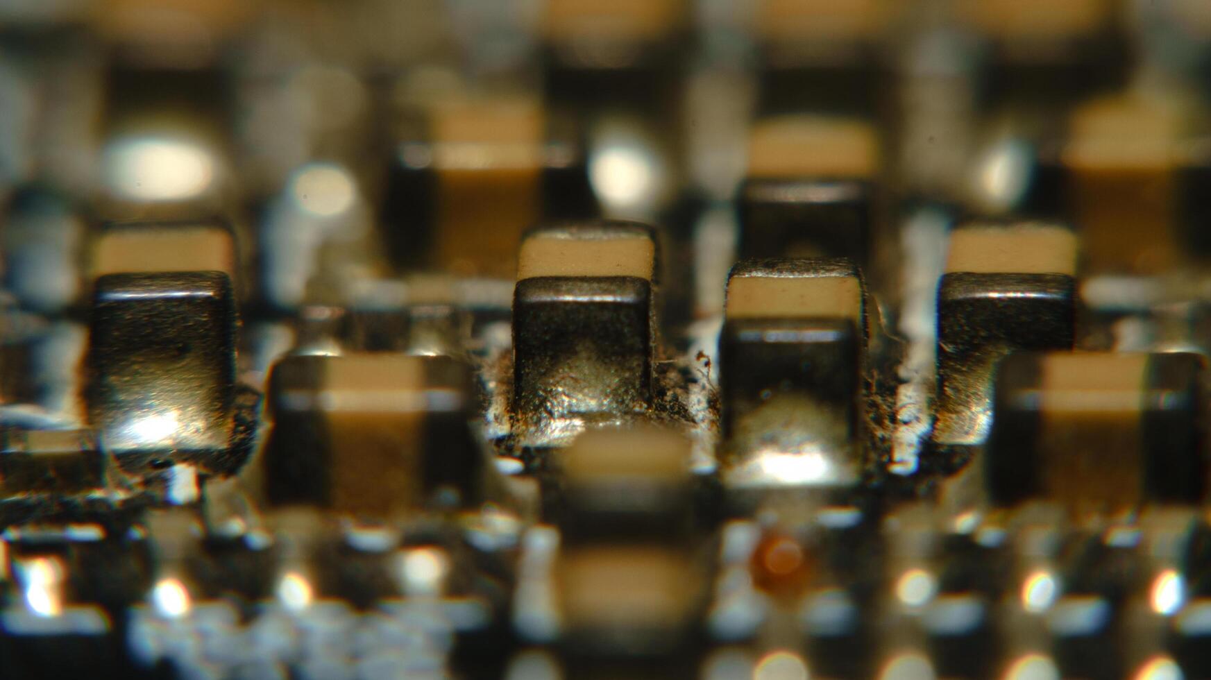 close up of a circuit board with many different types of electronic components photo